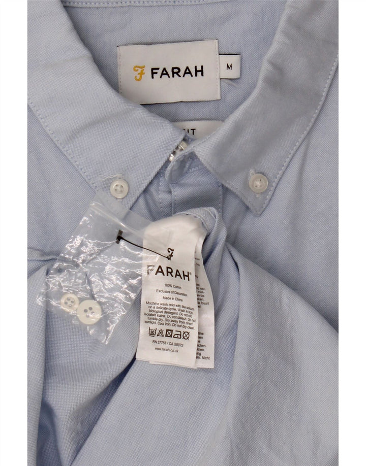 FARAH Mens Shirt Medium Blue Cotton Vintage Farah and Second-Hand Farah from Messina Hembry 