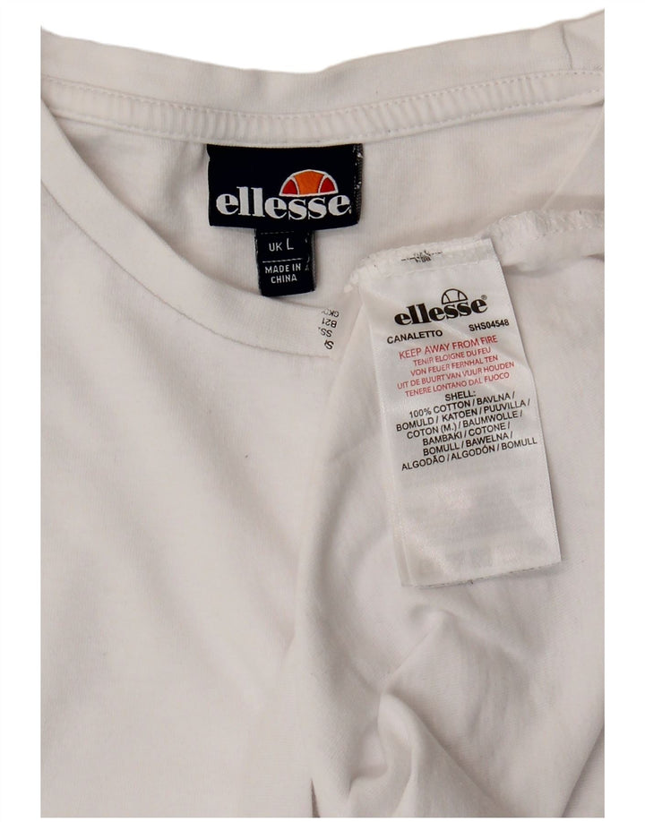 Ανδρικό T-Shirt Ellesse Top Large White Βαμβακερό