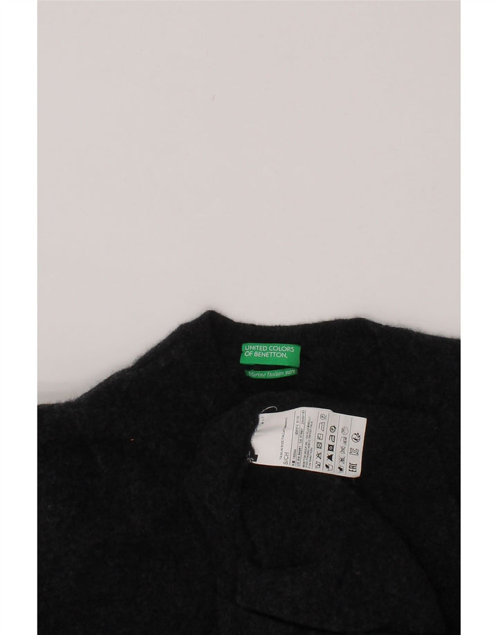 BENETTON Boys Crew Neck Jumper Sweater 6-7 Years Small  Grey Virgin Wool Vintage Benetton and Second-Hand Benetton from Messina Hembry 