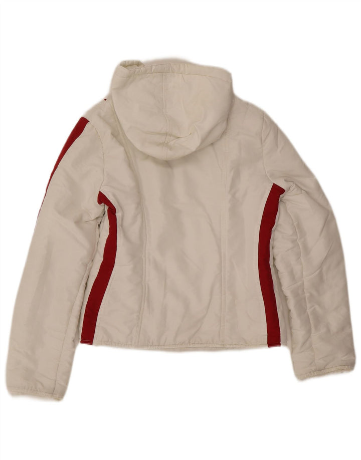 Karma γυναικείο μπουφάν με κουκούλα UK 10 Small White Colorblock Polyester