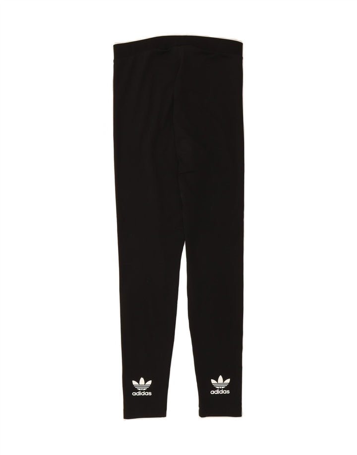 ADIDAS Womens Leggings UK 10 Small Black Polyester Vintage Adidas and Second-Hand Adidas from Messina Hembry 