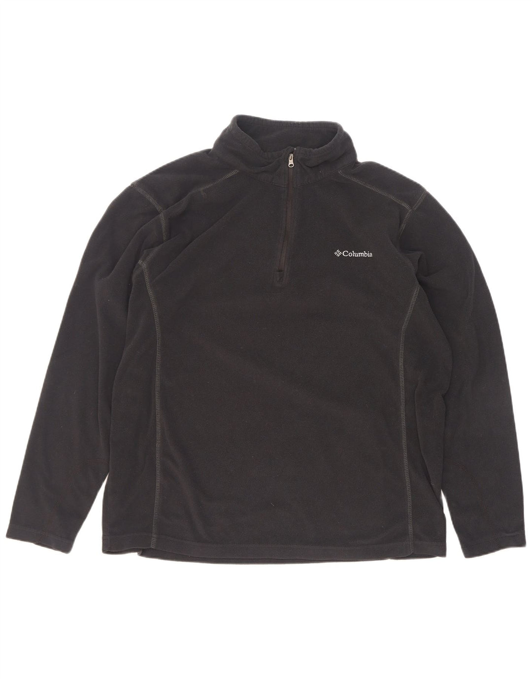 Columbia Ανδρικό φερμουάρ Fleece Jumper Μεγάλος Μαύρος Πολυεστέρας