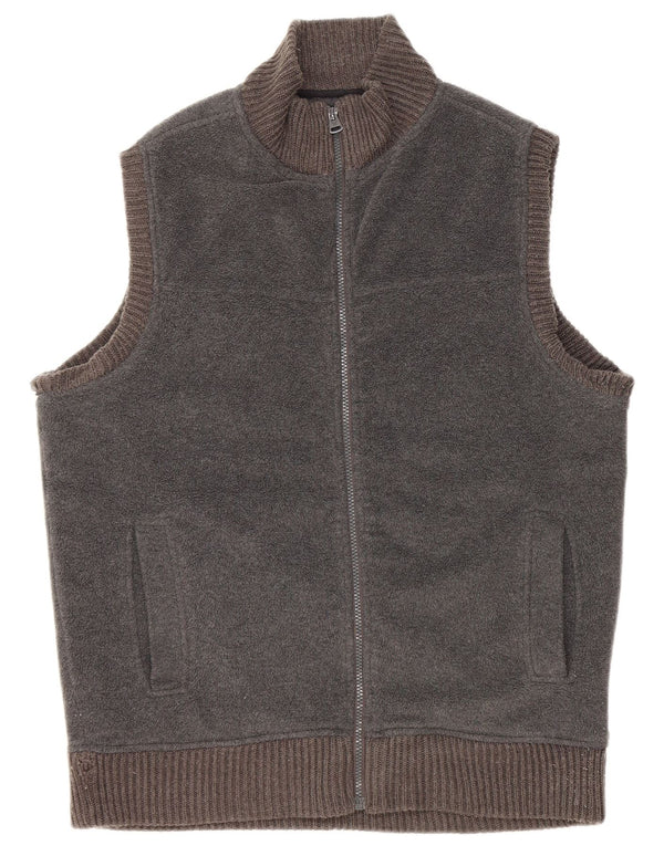 JAMES PRINGLE Ανδρικό Fleece Gilet UK 38 Medium Grey Polyester