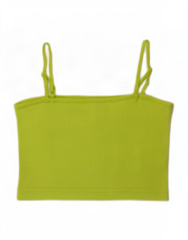 Nike Womens Crop Cami Top UK 8 Μικρό πράσινο βαμβακερό
