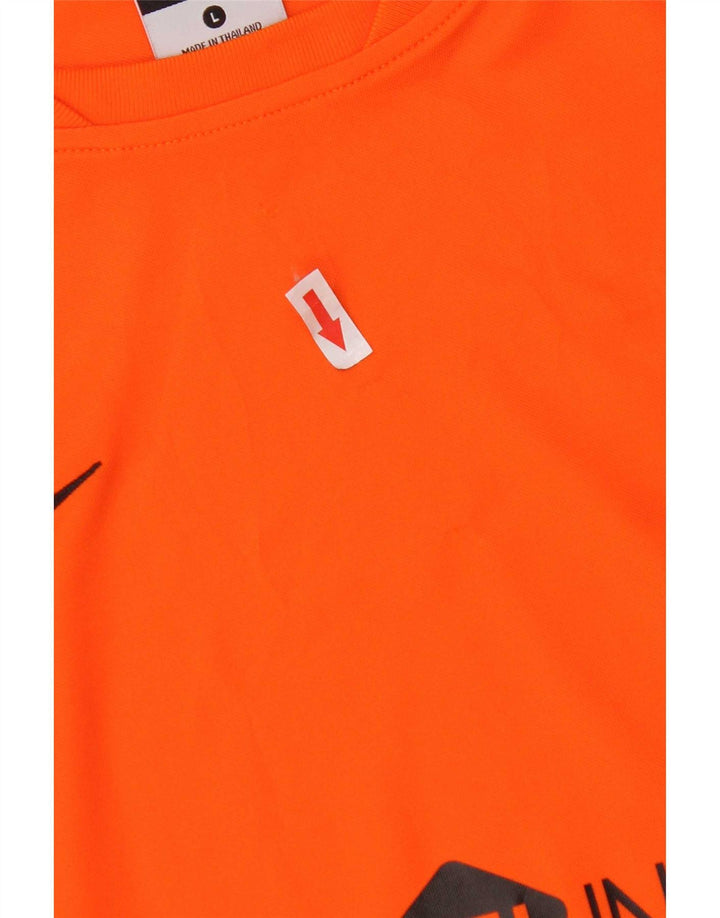 Γυναικείο γραφικό μπλουζάκι Nike τοπ μεγάλο πορτοκαλί πολυεστέρα