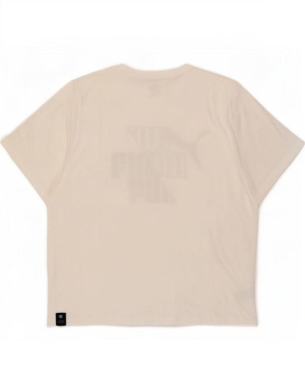 Ανδρικό γραφικό μπλουζάκι Puma 2XL λευκό βαμβακερό