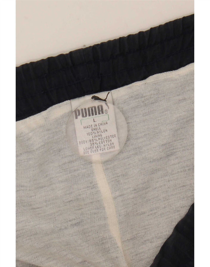 Ανδρική αθλητική φόρμα Puma Παντελόνι μεγάλο Navy Blue Nylon