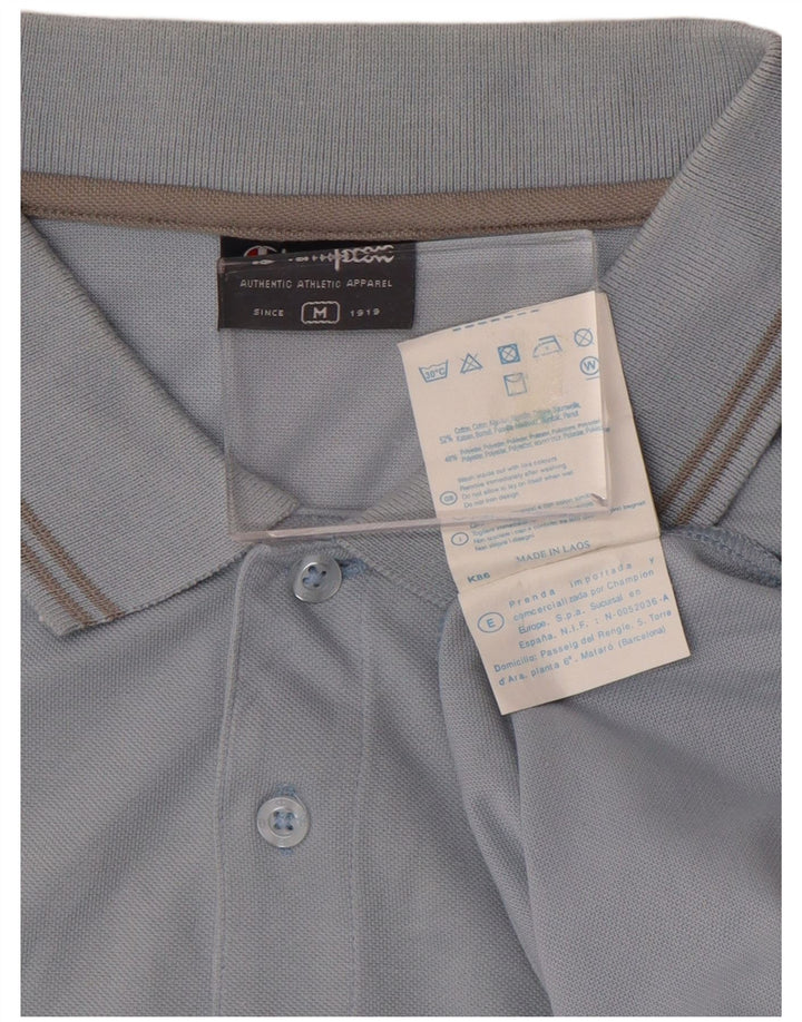 Ανδρικό μπλουζάκι πόλο Champion, μεσαίο μπλε βαμβακερό