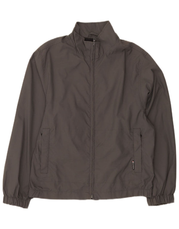 Champion Mens Bomber Jacket UK 38 Medium Grey Polyamide