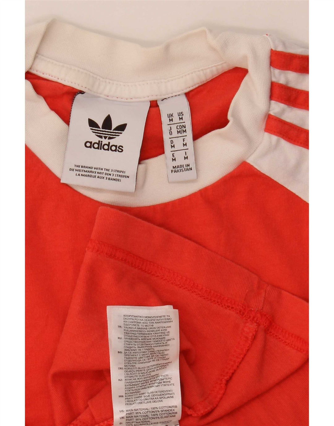 Ανδρικό μπλουζάκι Adidas με μακρυμάνικο μεσαίο πορτοκαλί χρώμα, βαμβακερό