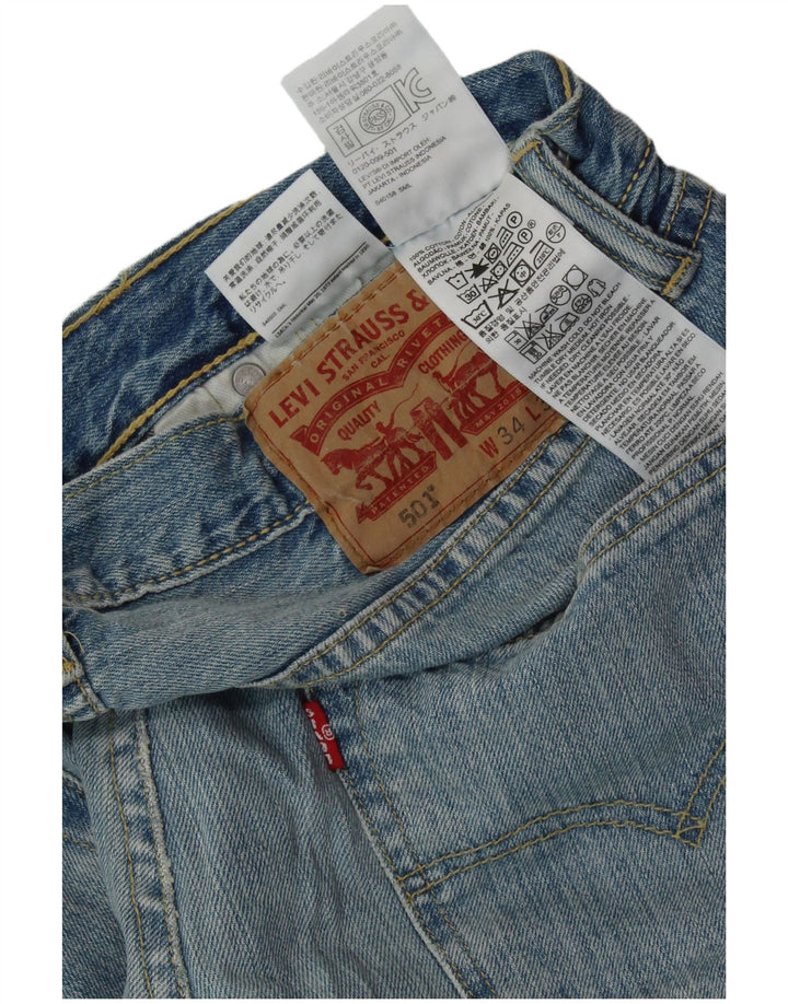 LEVI'S Ανδρικό τζιν 501 ίσιο W34 L30 Μπλε βαμβακερό
