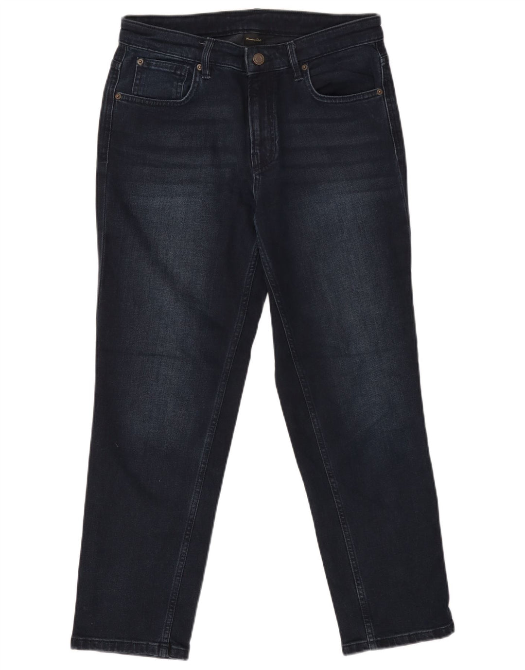 MASSIMO DUTTI Γυναικείο κωνικό τζιν EU 40 Medium W30 L27 Navy Blue Cotton