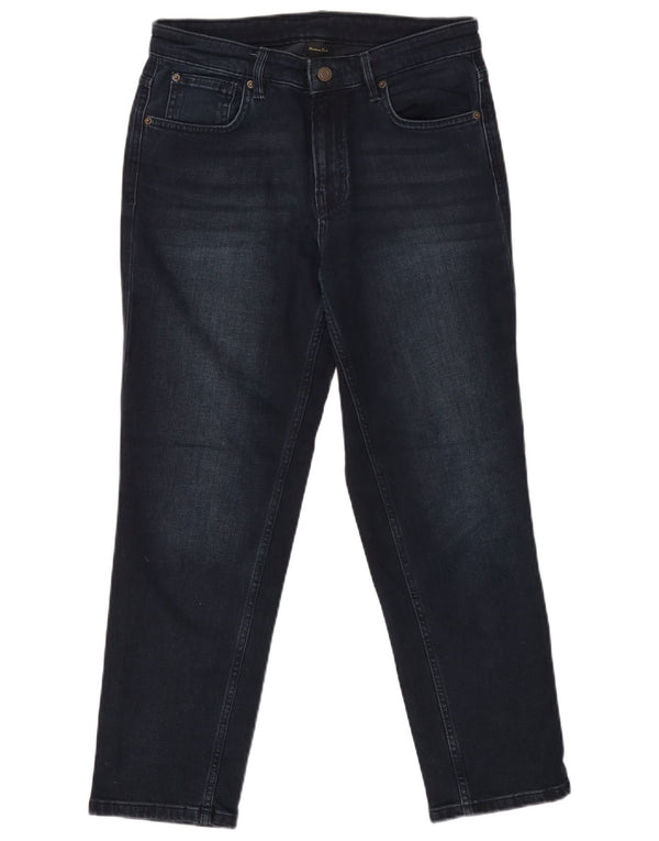 MASSIMO DUTTI Γυναικείο κωνικό τζιν EU 40 Medium W30 L27 Navy Blue Cotton