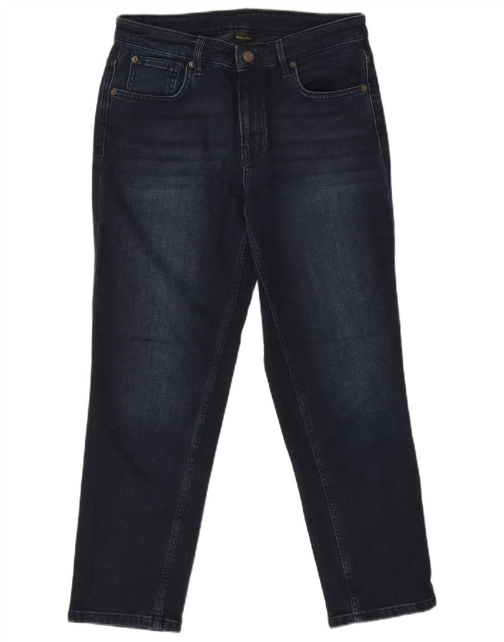 MASSIMO DUTTI Γυναικείο κωνικό τζιν EU 40 Medium W30 L27 Navy Blue Cotton