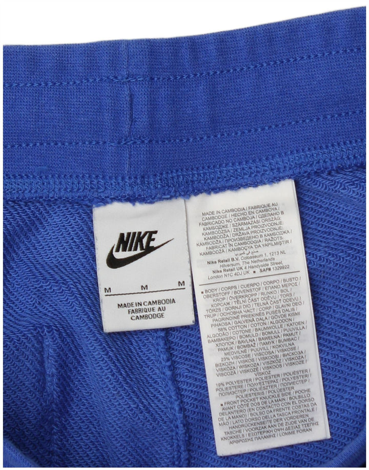 Ανδρικό γραφικό αθλητικό σορτς Nike από μεσαίο μπλε βαμβακερό