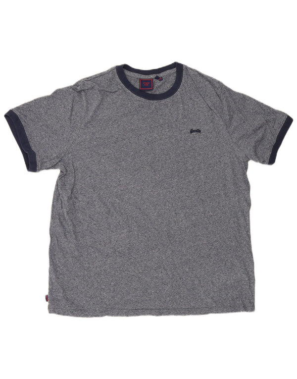 Ανδρικό T-Shirt Superdry Top 2XL Navy Blue Flecked Cotton