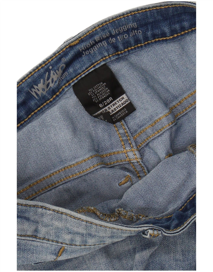 MOSSIMO Γυναικεία ταλαιπωρημένα ψηλά τζιν τζιν US 6 Medium W28 L28 Blue