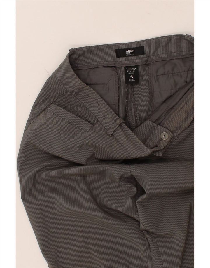 MOSSIMO Womens Bootcut Casual Trousers US 6 Medium W34 L32 Grey Pinstripe Vintage Mossimo and Second-Hand Mossimo from Messina Hembry 