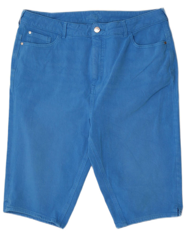 Γυναικείο ψηλόμεσο τζιν σορτς Marks & Spencer UK 18 XL W34 Μπλε βαμβακερό