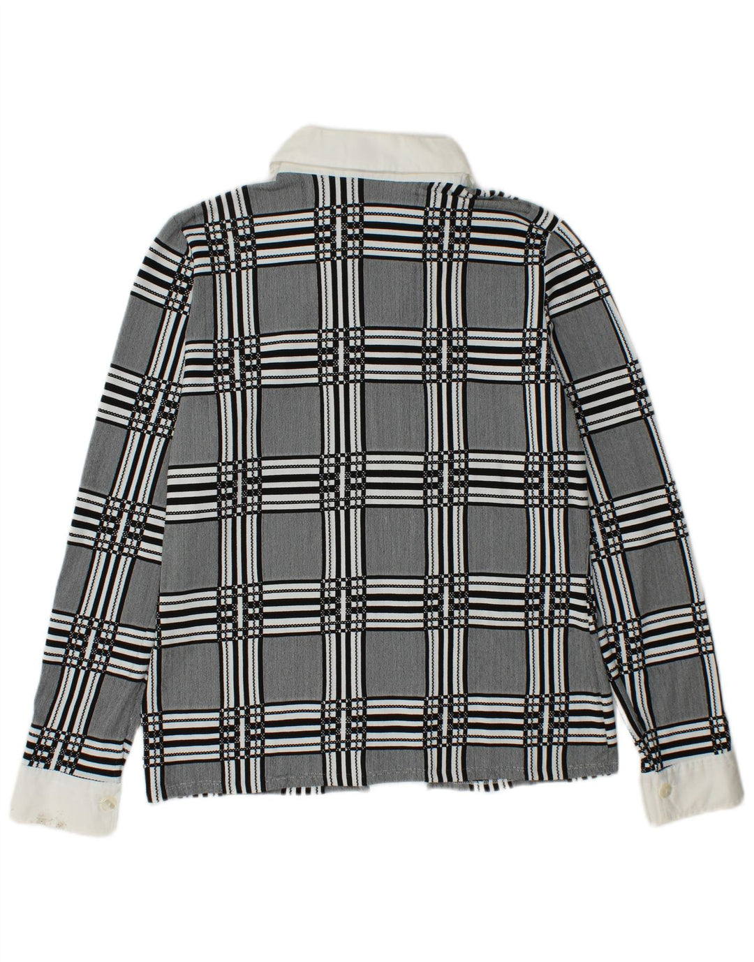 NARACAMICIE Γυναικείο πουκάμισο με διπλό στήθος Μπλούζα UK 14 Μεσαίο γκρι τσεκ