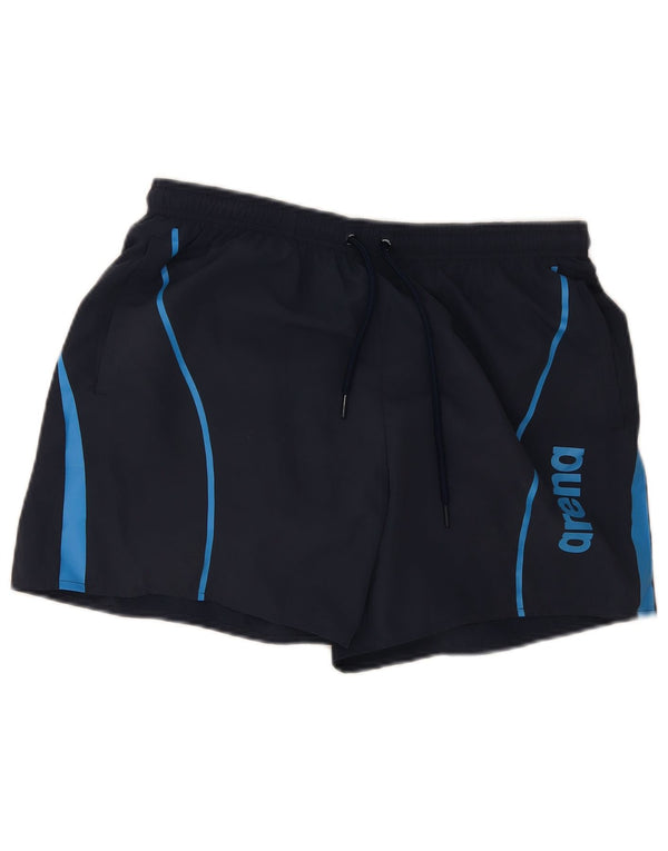 Ανδρικά γραφικά αθλητικά σορτς Arena XL Navy Blue Colorblock Πολυεστέρας