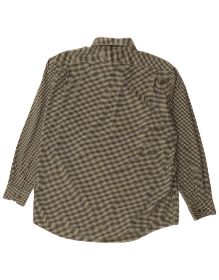 Ανδρικό πουκάμισο Lacoste Νούμερο 42 Μεγάλο Χακί Gingham Cotton