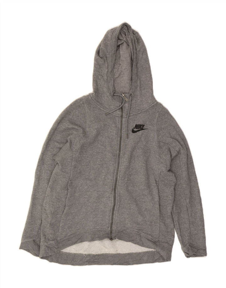 NIKE Mens Zip Hoodie Sweater Medium Grey Cotton Vintage Nike and Second-Hand Nike from Messina Hembry 