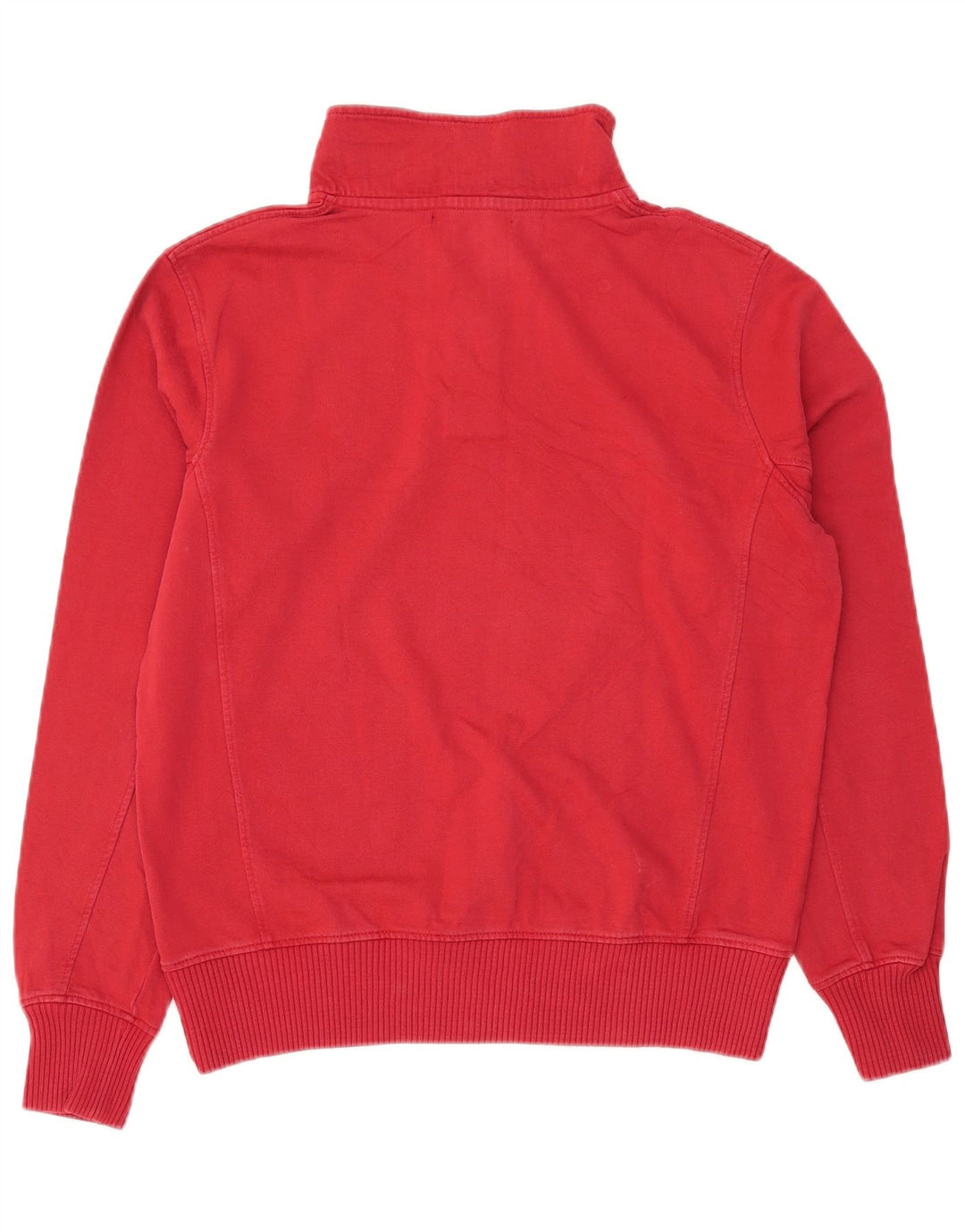 MARINA MILITARE Mens Button Neck Sweatshirt Jumper Large Red Cotton