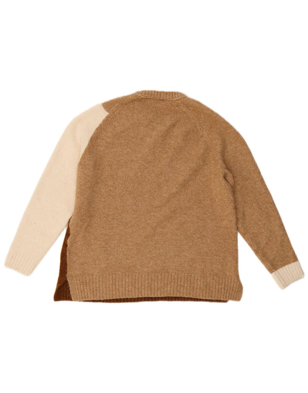 Marks & Spencer Γυναικείο πουλόβερ με λαιμόκοψη UK 12 Medium Brown
