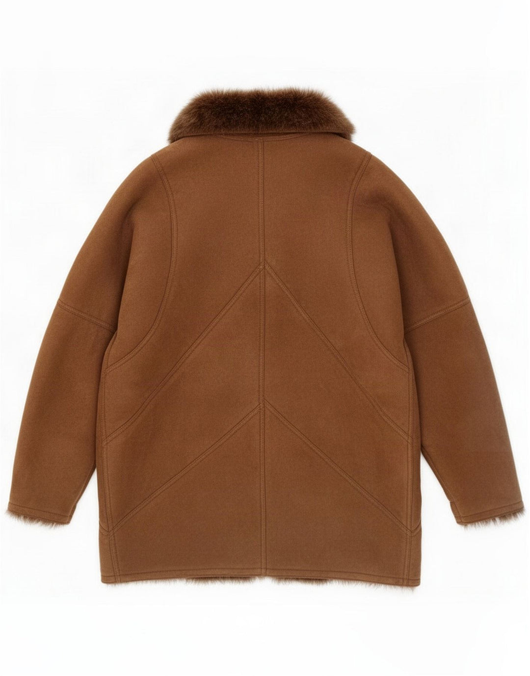 Vintage Γυναικείο Oversized Shearling Jacket IT 44 Medium Brown