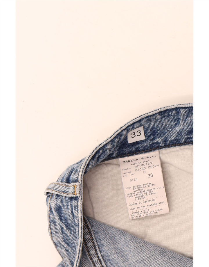 Ανδρικό Mauro Grifoni Distressed Straight Jeans W33 L30 Blue Cotton