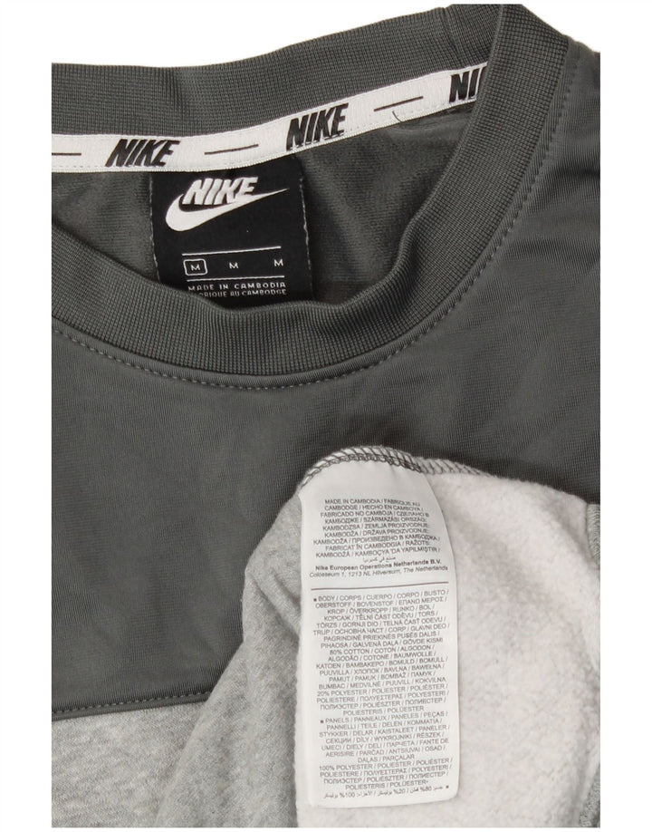 Ανδρικό γραφικό φούτερ Nike, μεσαίο γκρι, βαμβακερό