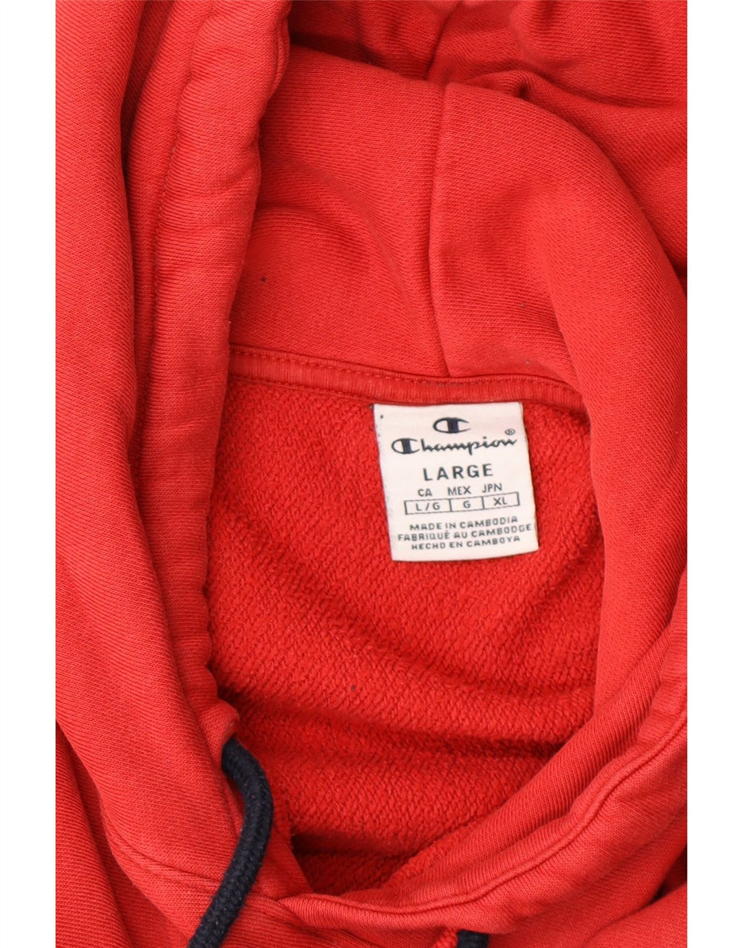 CHAMPION Γυναικεία γραφικά κουκούλα UK 16 Large Red Colourblock