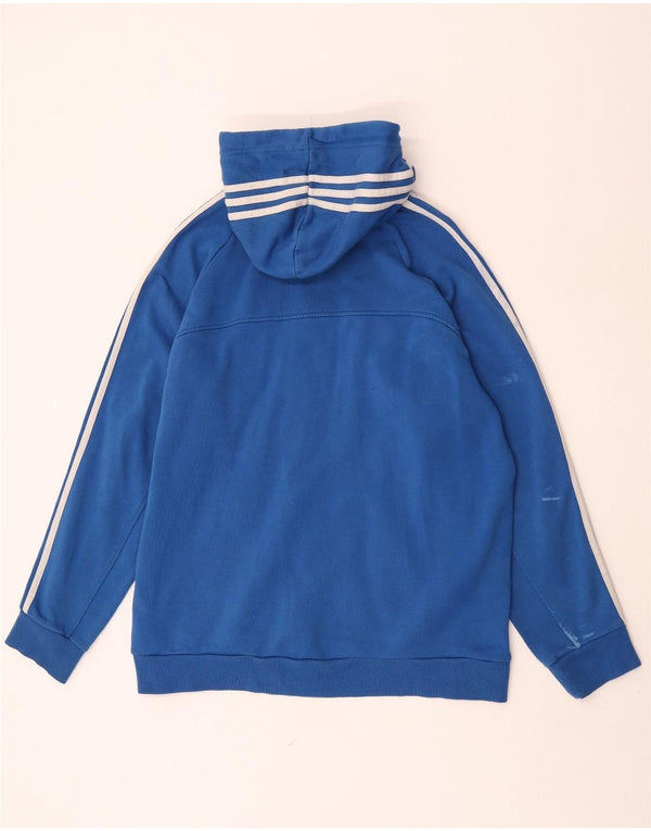 Ανδρικό πουλόβερ Adidas με φερμουάρ XL Μπλε βαμβακερό