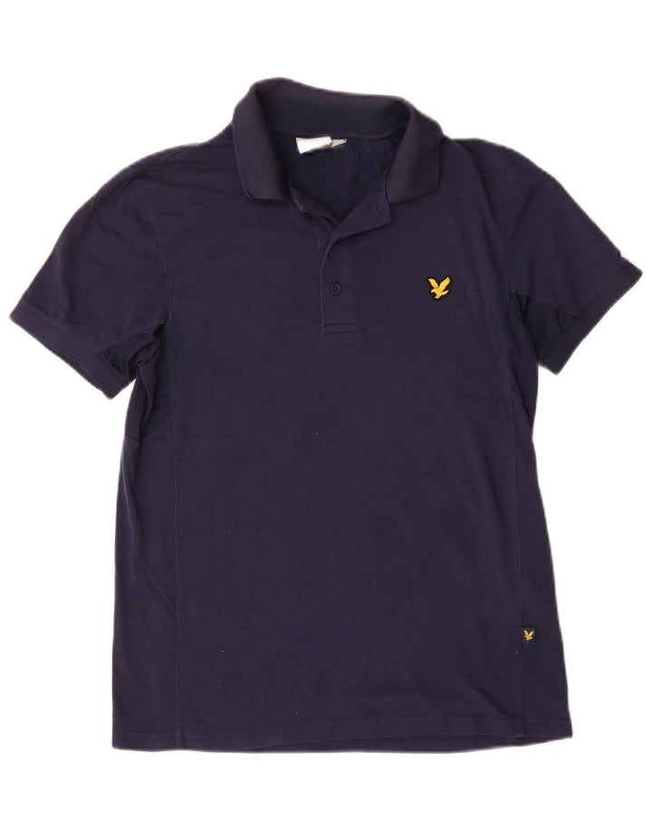 Lyle & Scott Ανδρικό πουκάμισο Polo Μικρό Βαμβακερό Navy Blue