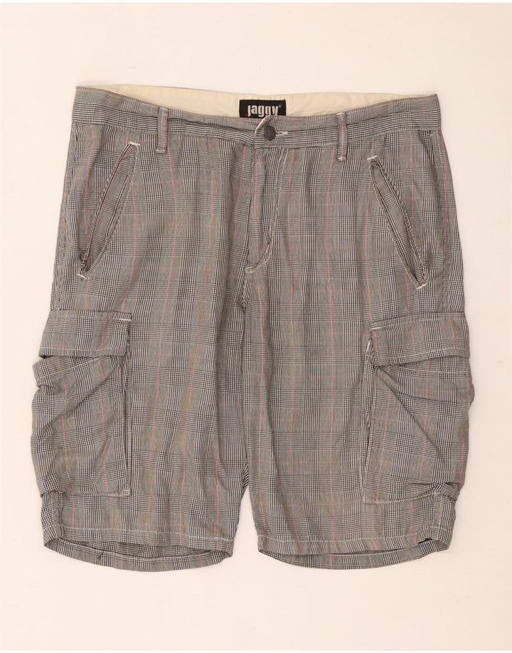 Ανδρικό σορτς Cargo Jaggy W33 Βαμβακερό μεσαίο γκρι Houndstooth