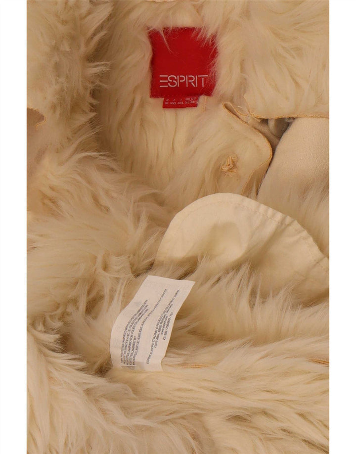Γυναικείο παλτό Sherpa Esprit UK 18 XL Beige Polyester
