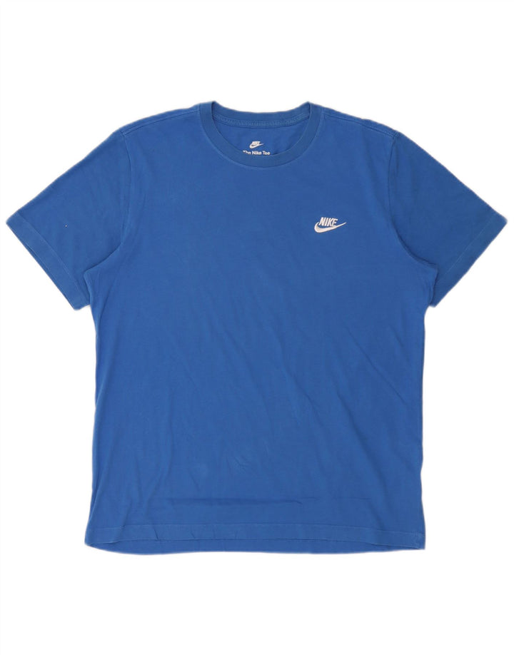 Ανδρικό μπλουζάκι Nike, μεγάλο μπλε βαμβακερό