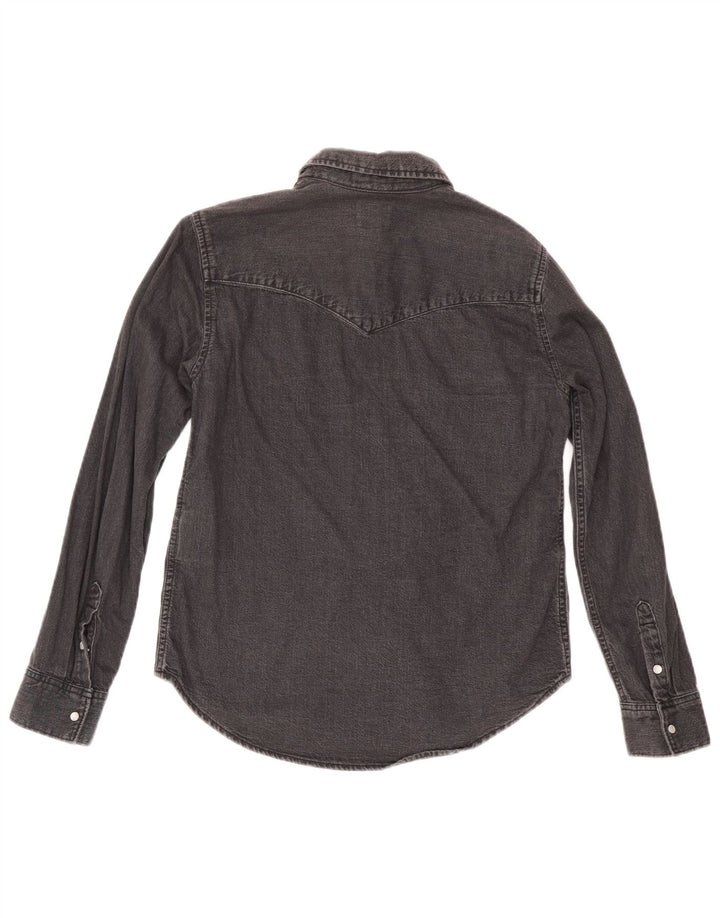 Γυναικείο τζιν πουκάμισο Levi's UK 10 Small μαύρο βαμβακερό