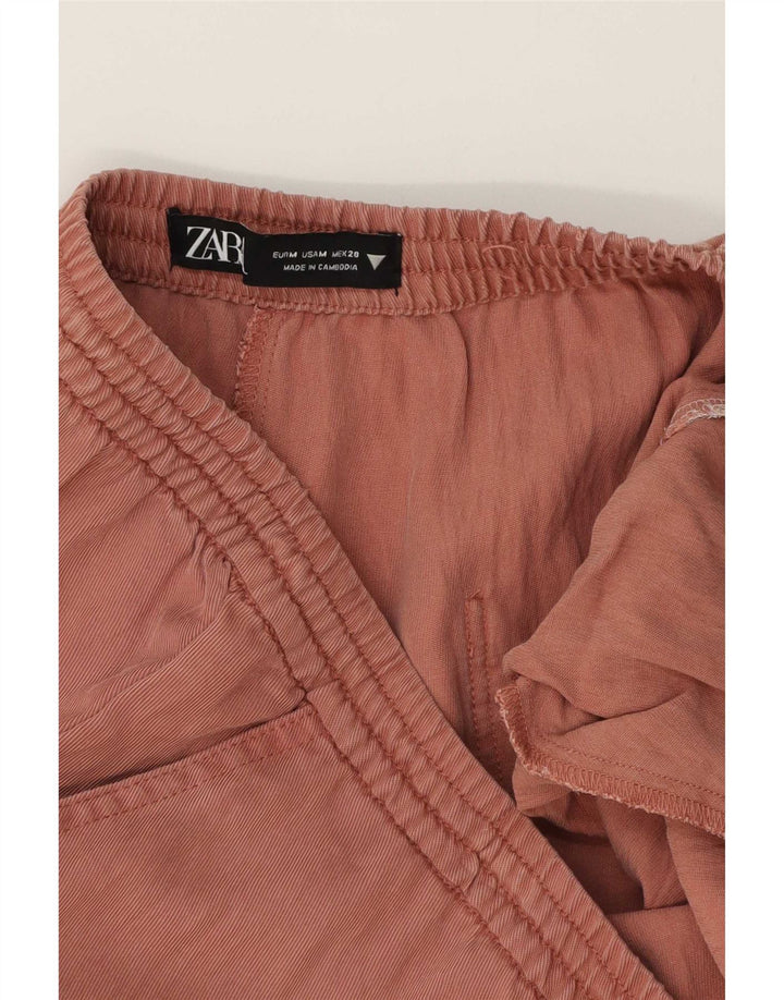 Zara Γυναικείο Φαρδύ Παντελόνι Πόδι Medium W28 L30 Ροζ