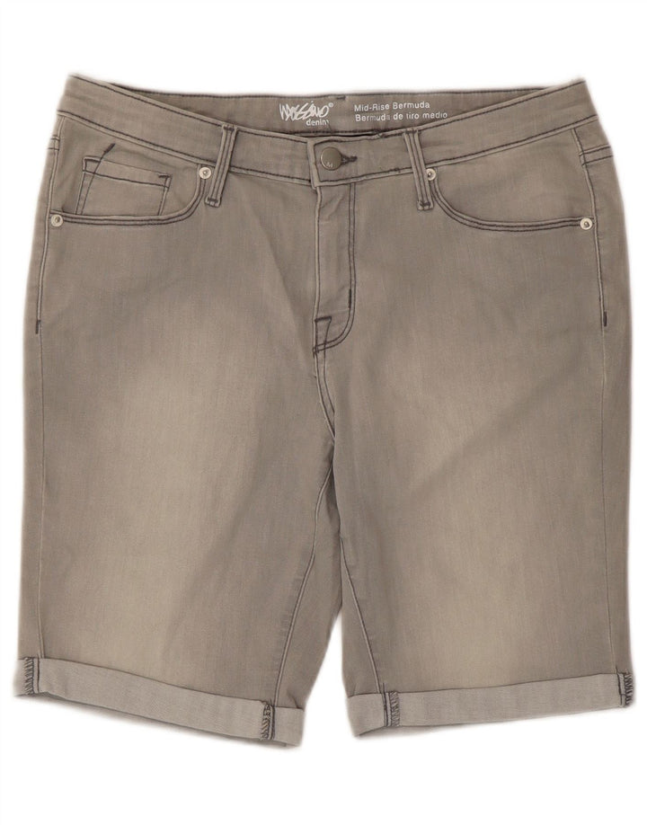 Mossimo Γυναικείο Power Stretch ψηλόμεσο τζιν σορτς US 12 Large W31 Γκρι