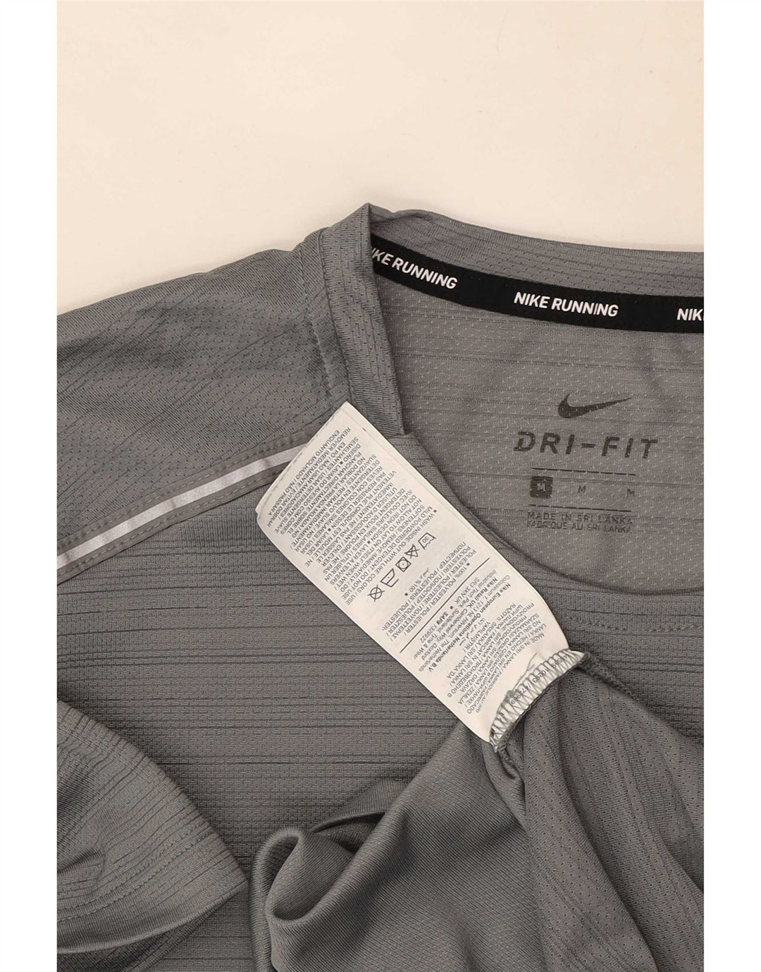Ανδρικό T-Shirt Nike Dri Fit Τοπ μεσαίου γκρι ριγέ πολυεστέρα