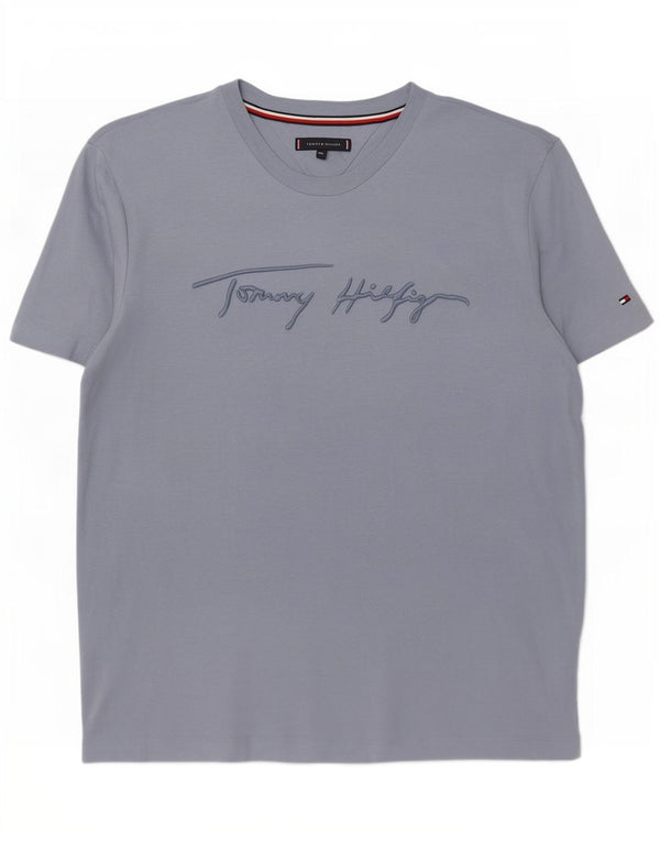 Tommy Hilfiger Ανδρικό γραφικό T-Shirt Top 2XL Μπλε βαμβακερό