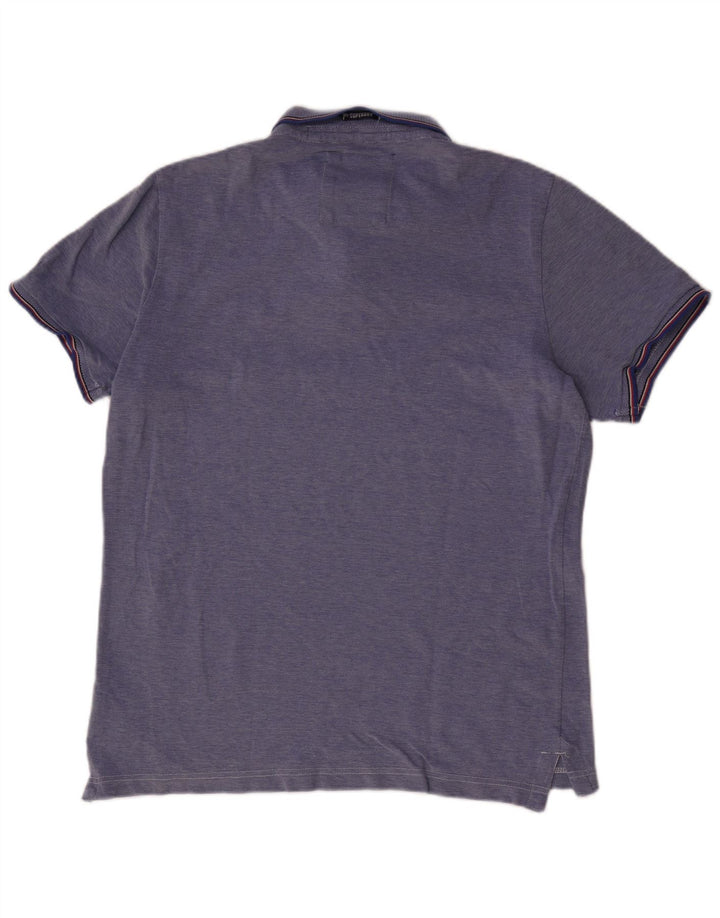 Ανδρικό μπλουζάκι πόλο SUPERDRY 2XL Μπλε βαμβακερό