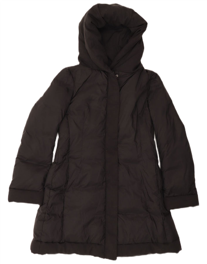 Γυναικείο παλτό Benetton με κουκούλα UK 10 Small Black