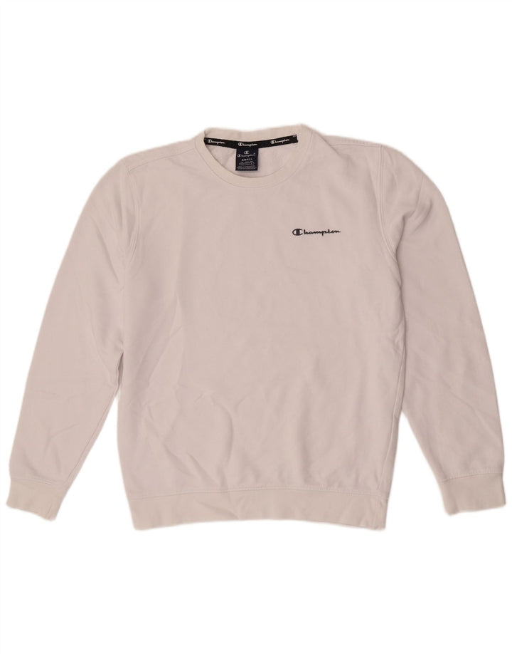 Ανδρικό φούτερ Champion Jumper Μικρό λευκό βαμβακερό