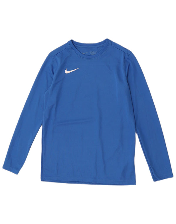 Nike Boys Dri Fit Top μακριά μανίκια 12-13 ετών, μεγάλο μπλε