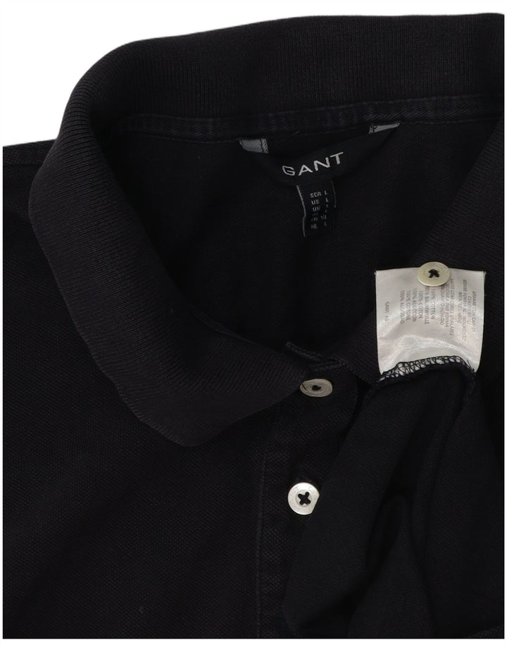 Γυναικείο μπλουζάκι πόλο GANT UK 14 Large Navy Blue από βαμβάκι