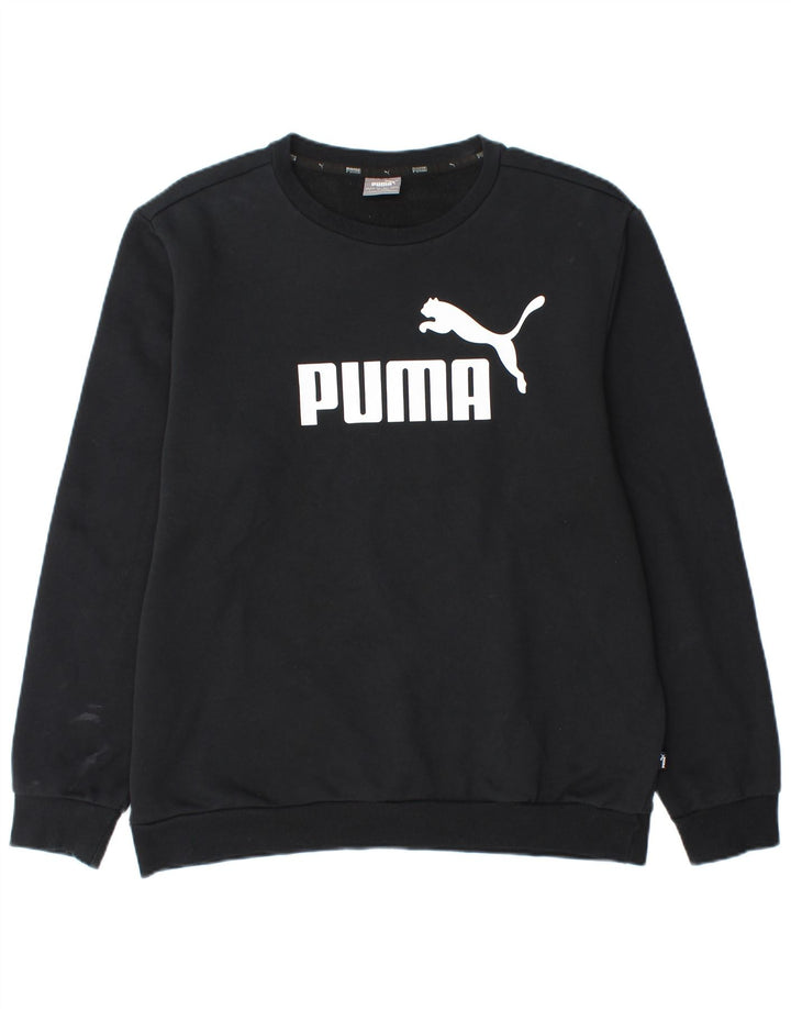Ανδρικό γραφικό φούτερ Puma Jumper μεγάλο μαύρο βαμβακερό