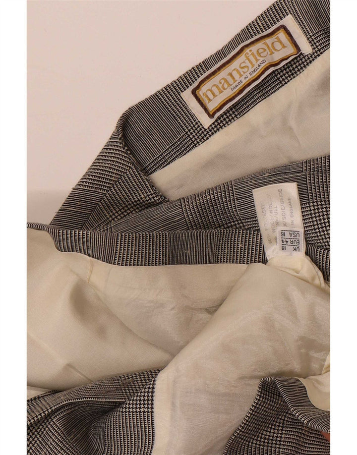 Mansfield Γυναικείο μπουφάν blazer UK 18 XL Grey Check Polyester